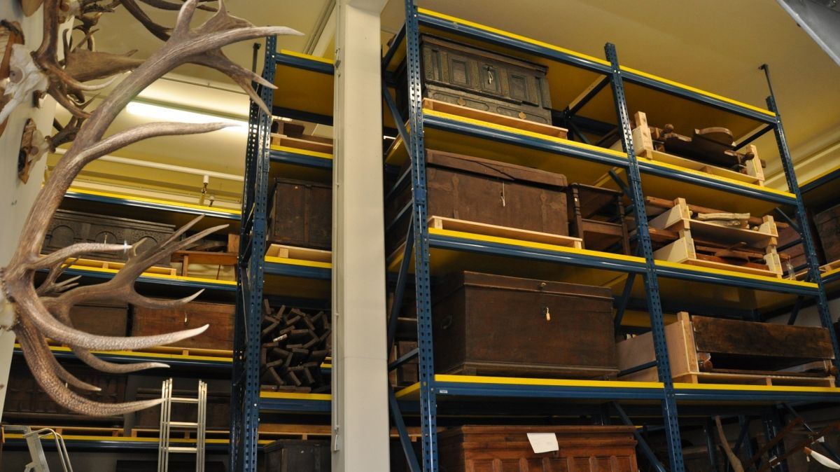 A view of the District Museum’s storage room