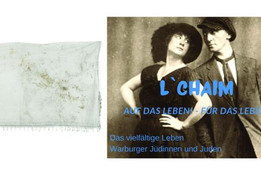 Weiße Pultdecke in der Sonderausstellung „L’Chaim – Auf das Leben – Für das Leben“ 