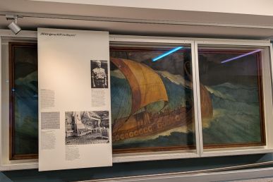 „Wikingerschiff im Sturm“ des SS-Künstlers Wilhelm Petersen