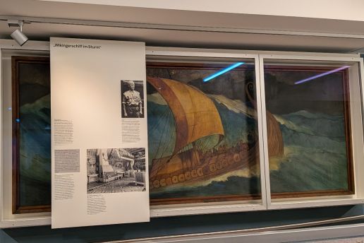 „Wikingerschiff im Sturm“ des SS-Künstlers Wilhelm Petersen